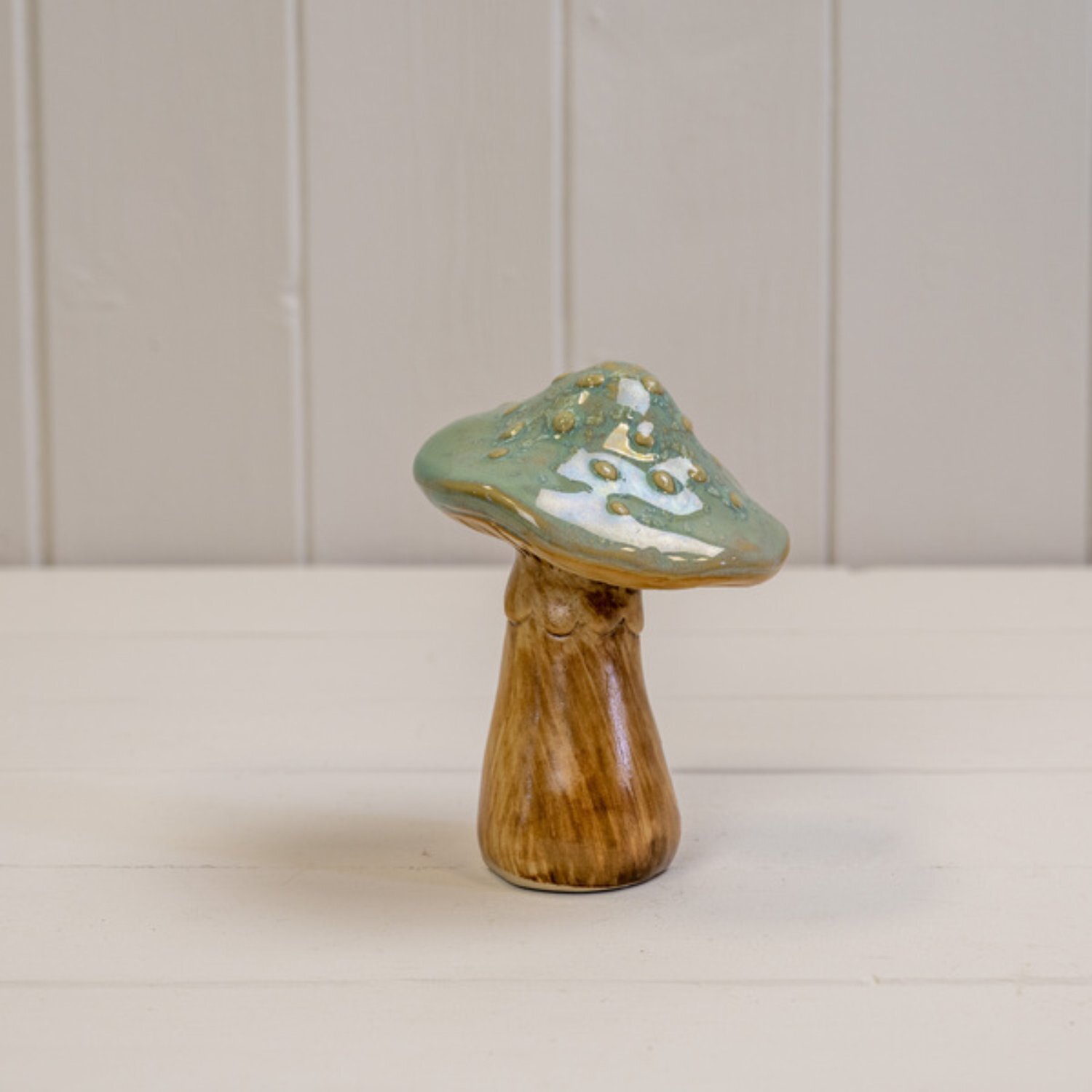 Kdmd Contemporary Sage Tall Ceramic Mushroom - Pale Green