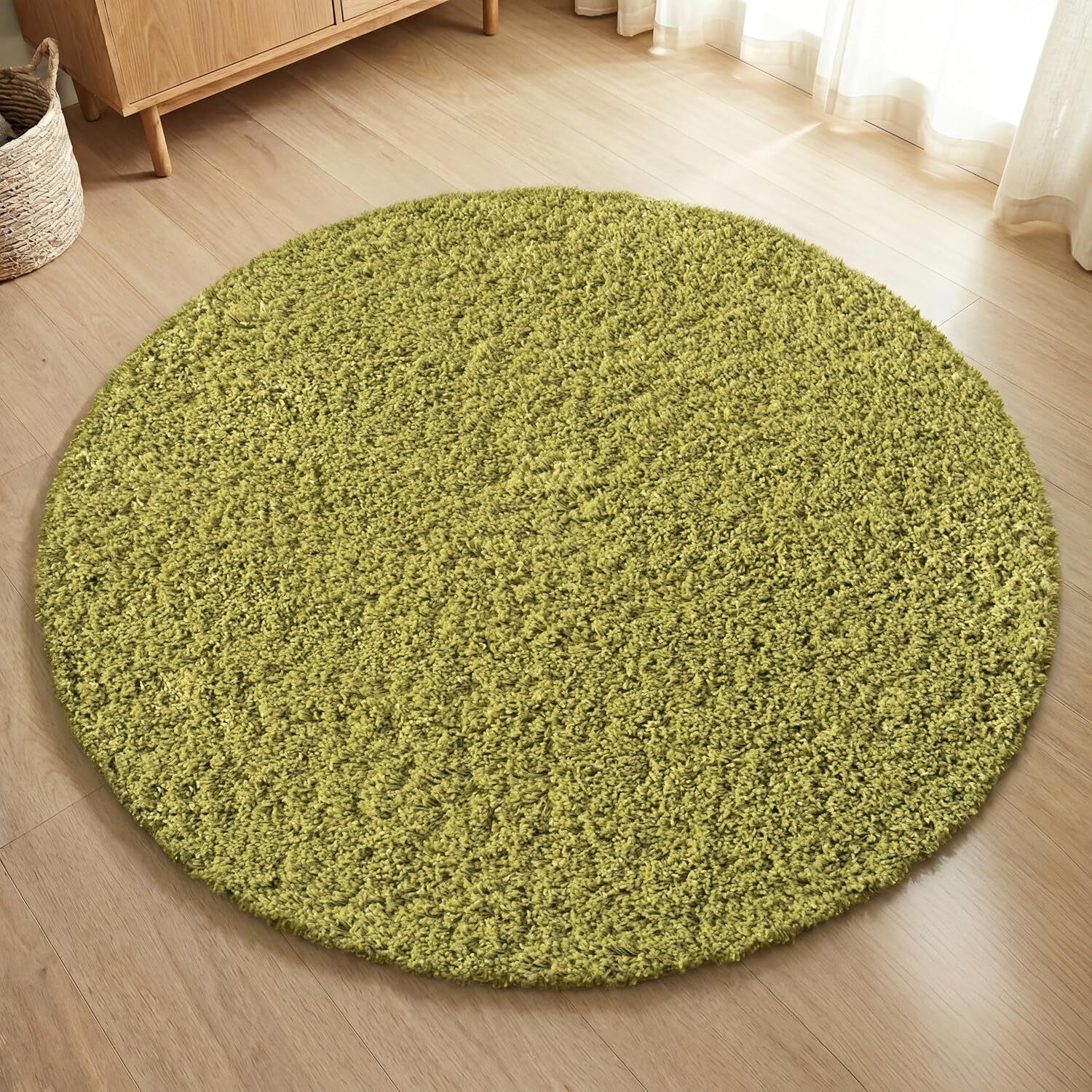 Ruglenza Galaxy Shaggy Rug - Green / 120Cm