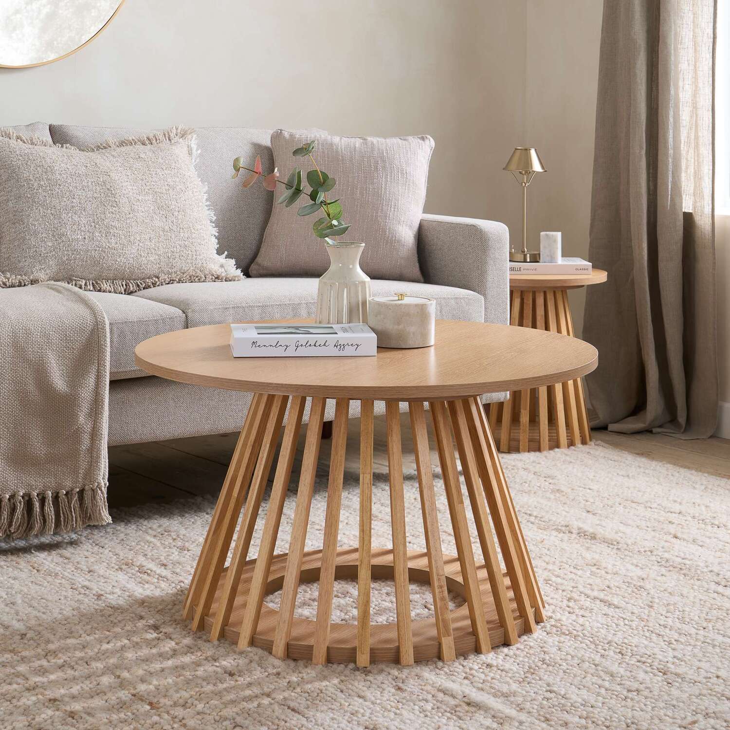 Kylo Round Slatted Coffee Table