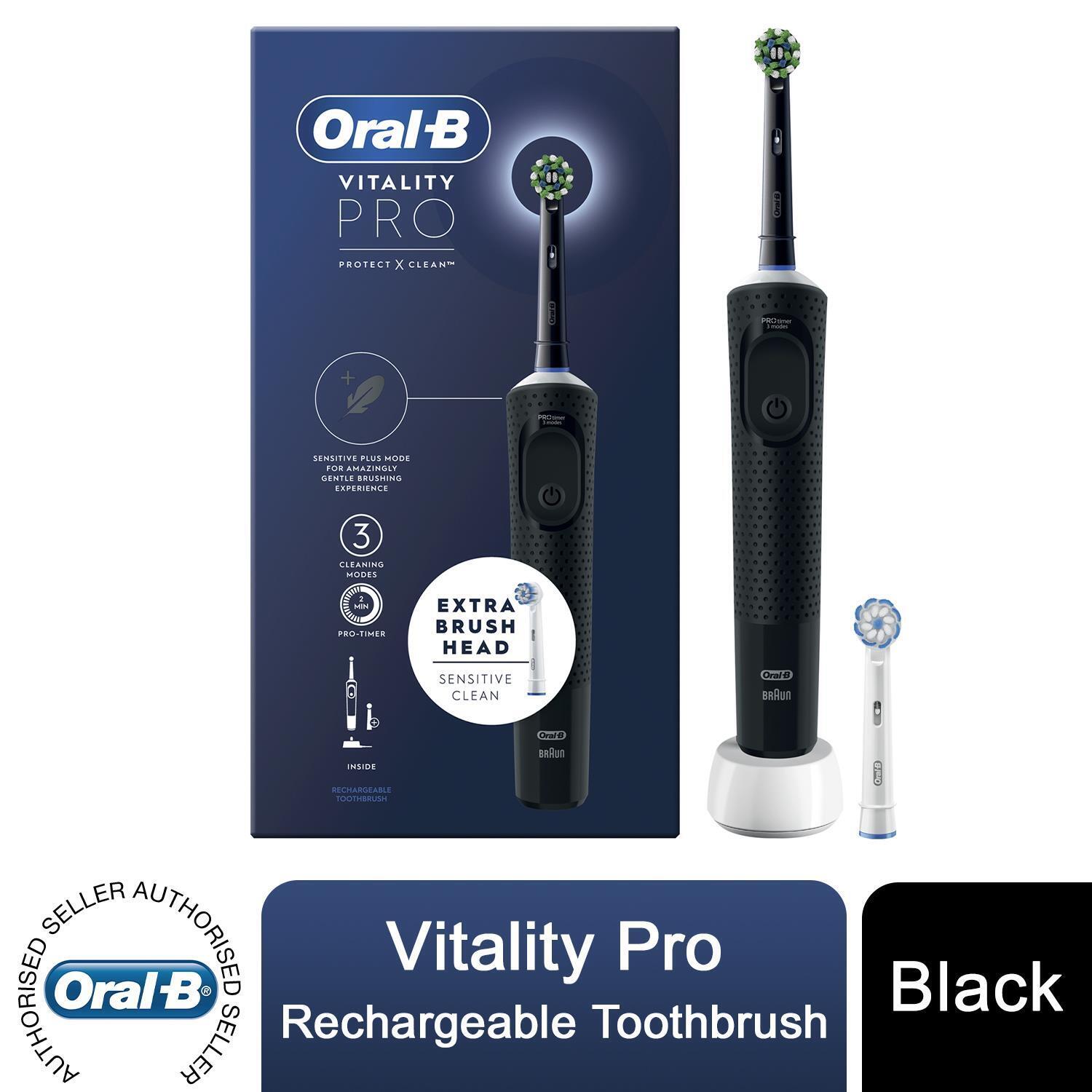 Oral-B: Vitality Pro Deep Clean Edition. Black. One brush head. Box opened/worn. - Image 42