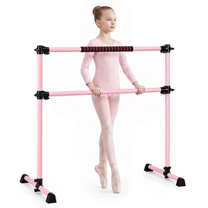 Costway Adjustable Ballet Barre Dance Stretching Support-Pink