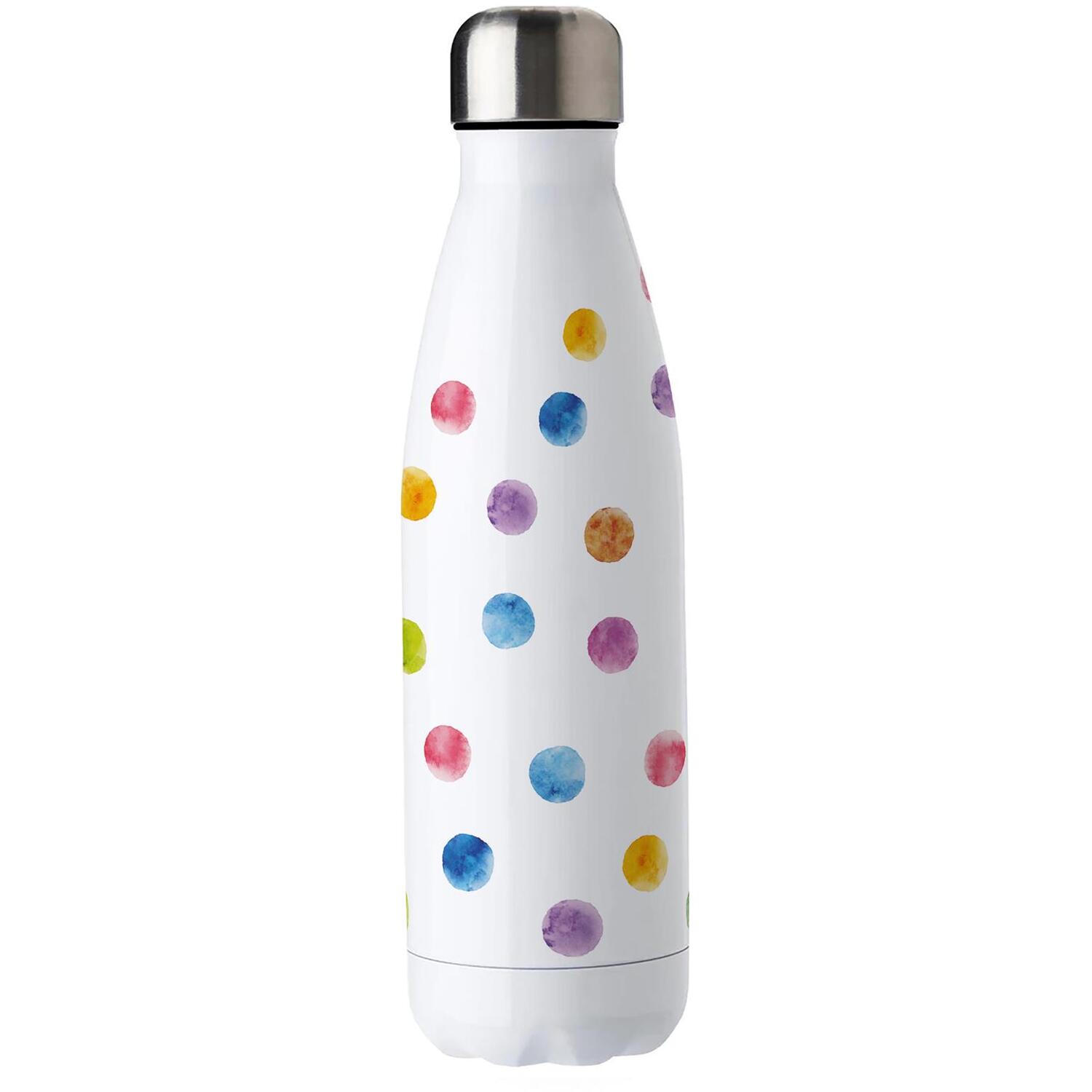 Purely Home Multicoloured Polka Dots Stainless Steel Water Bottle - Image 3