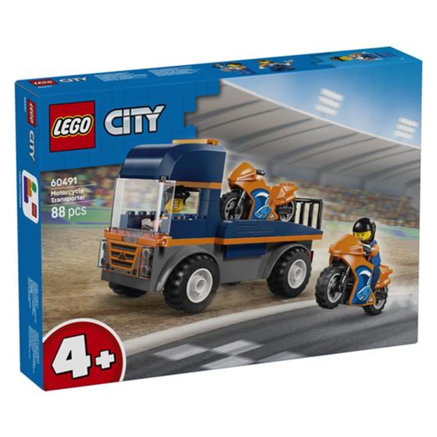 Lego City 60491 Motorcycle Transporter Flatbed Toy for Ages 4 and Up - Image 14