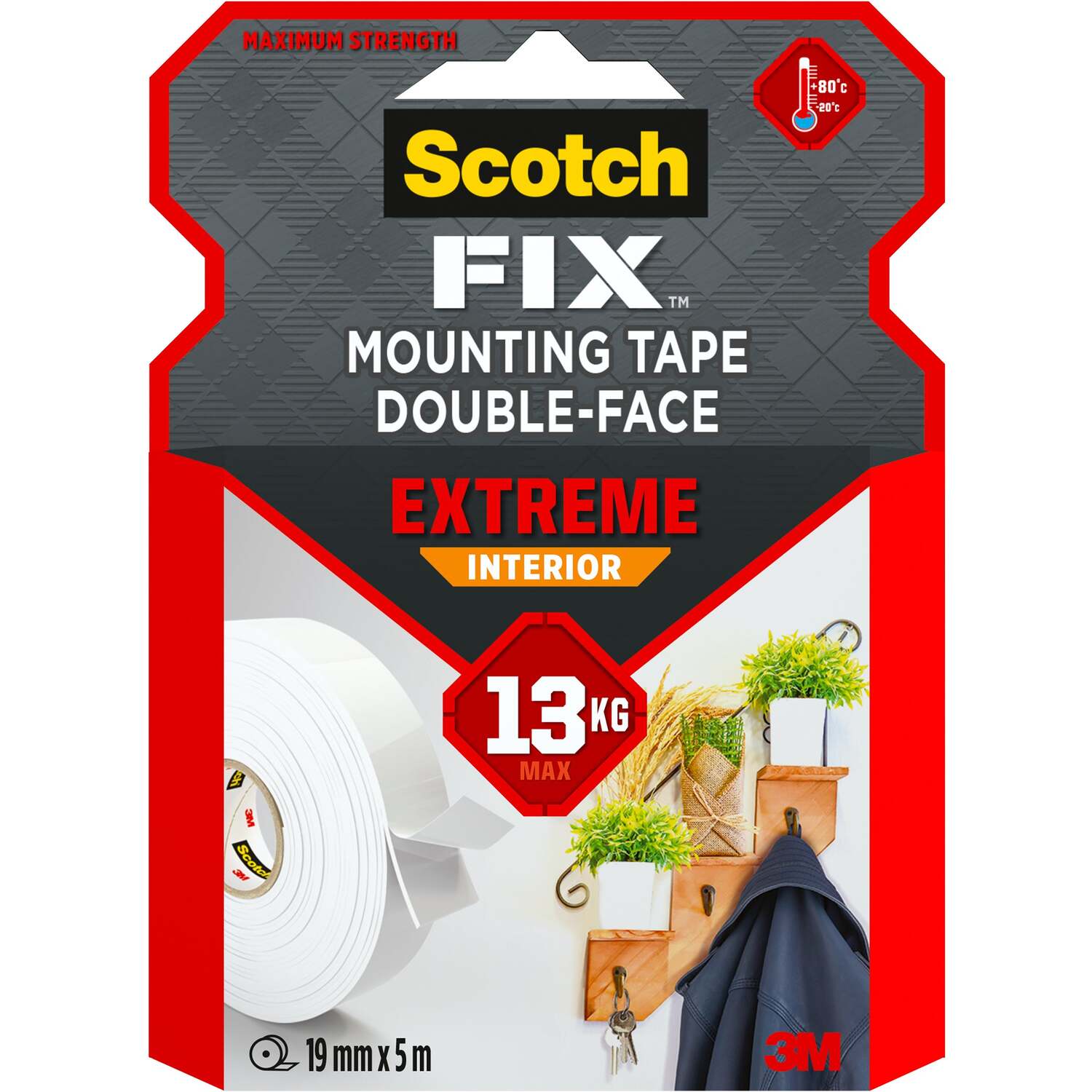Scotch Fix Scotch-Fix™ Extreme Interior Mounting Tape, White, 19 Mm X 5 M. - Image 2