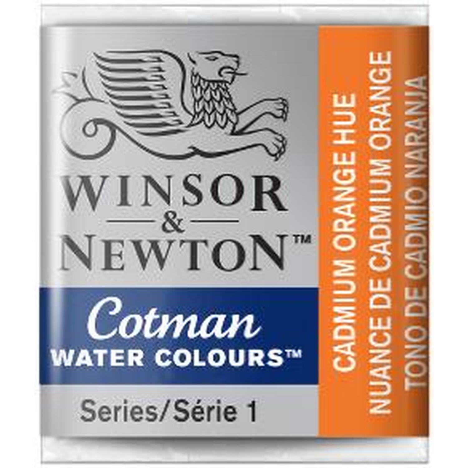Winsor and Newton Cotman Watercolour Half Pan Paint - Cadmium Orange Hue