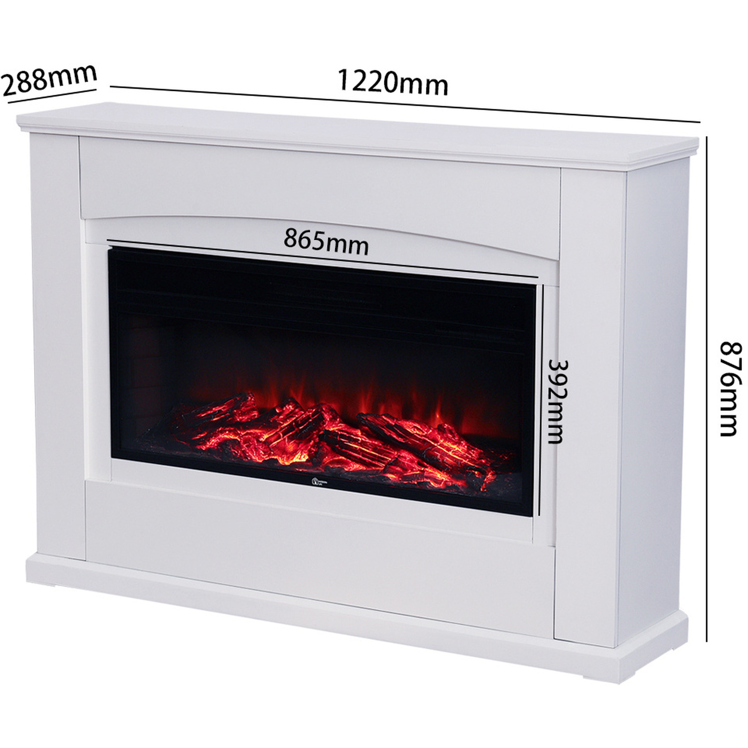 Electric Fireplace White