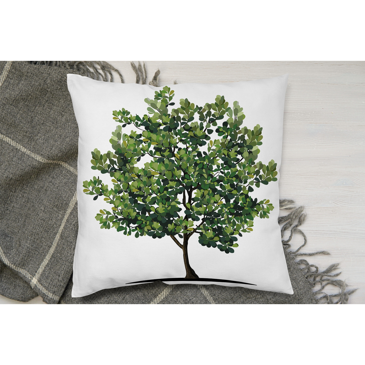 Tree Cushion - Green / 60