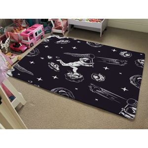 Astronaut Catches A Comet Designer Rug