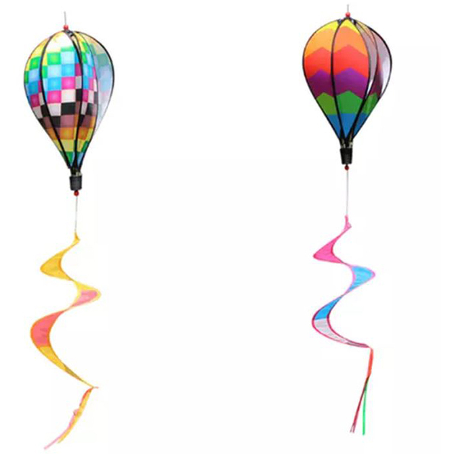 Hot Air Balloon Wind Spinner - Grid and Zigzag