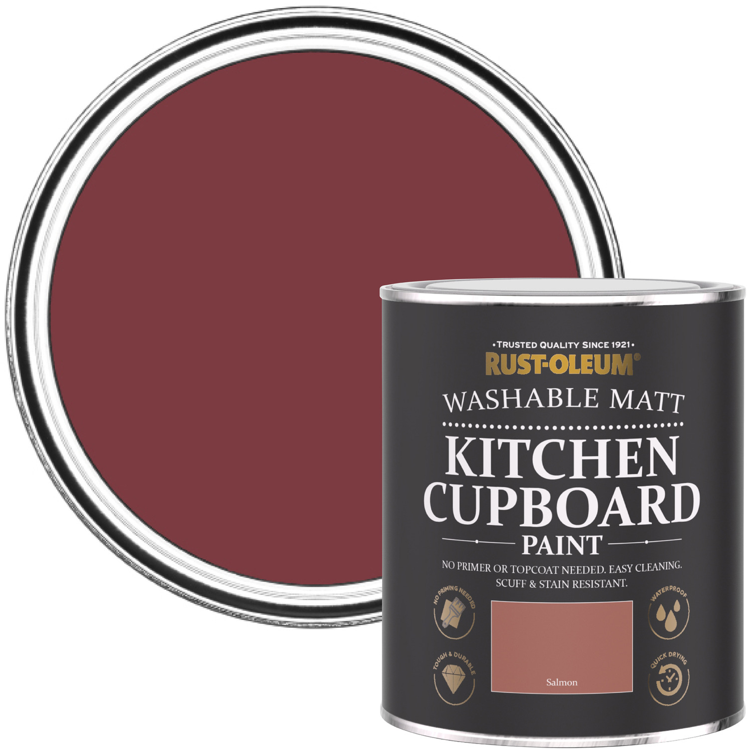 Chalky Kitchen Cupboard Paint - Salmon - Salmon