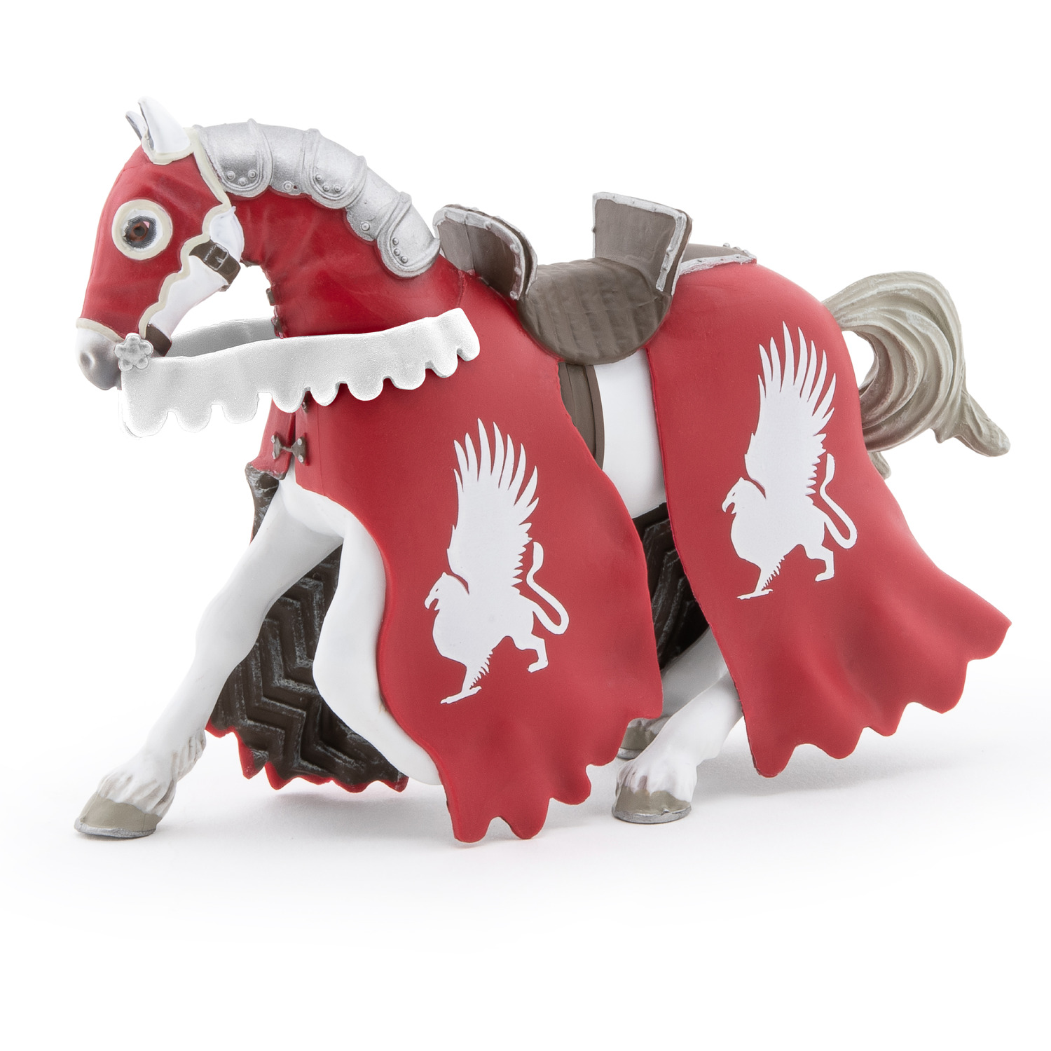 Image of PAPO Fantasy World Griffin Knight's Horse Toy Figure - White/Red