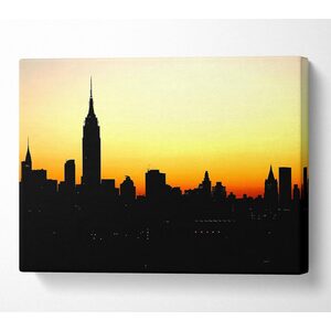 Empire State Building NYC At Sunset Canvas Print Wall Art