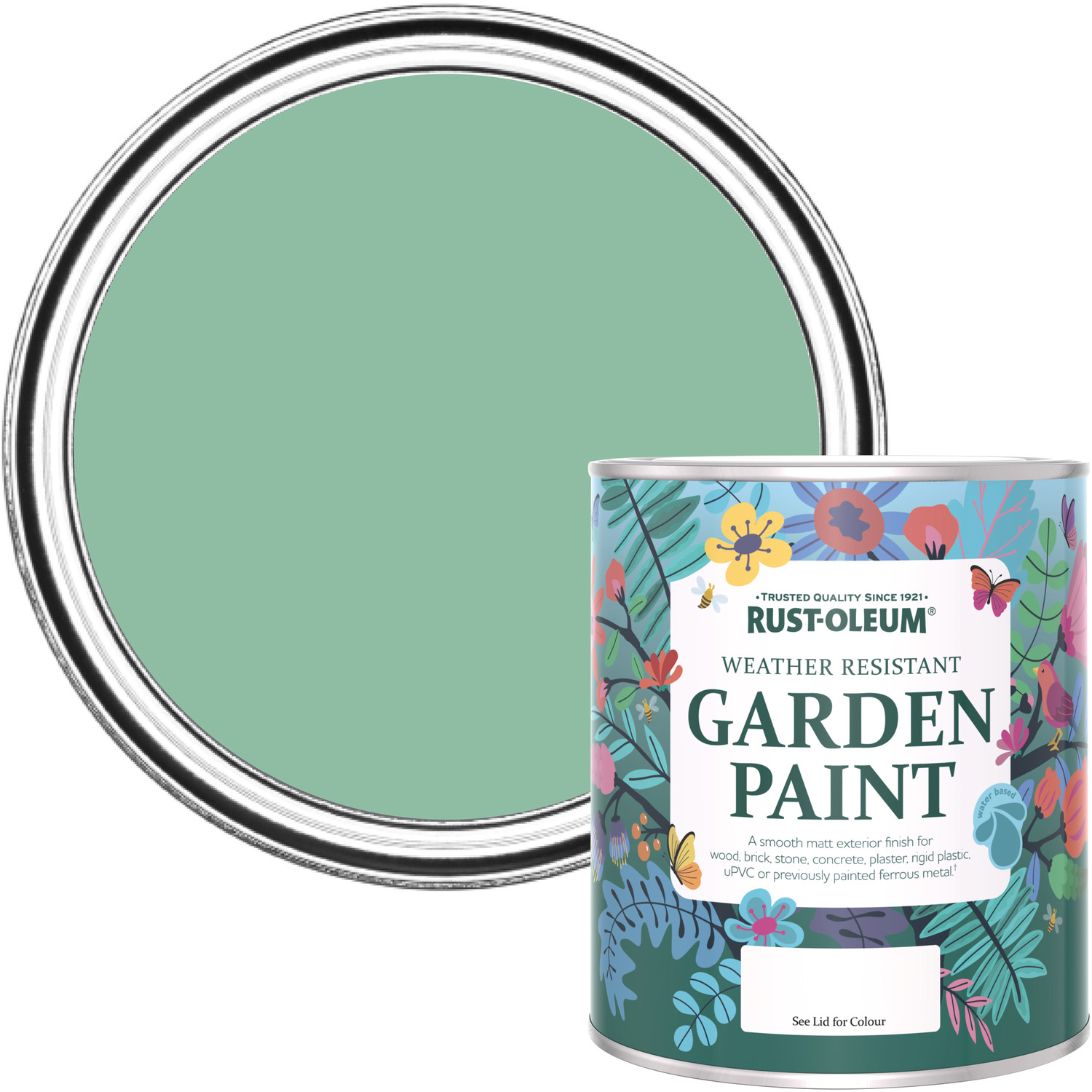 Rust-Oleum Garden Paint in Matt Finish - WANDERLUST 750ml - Green