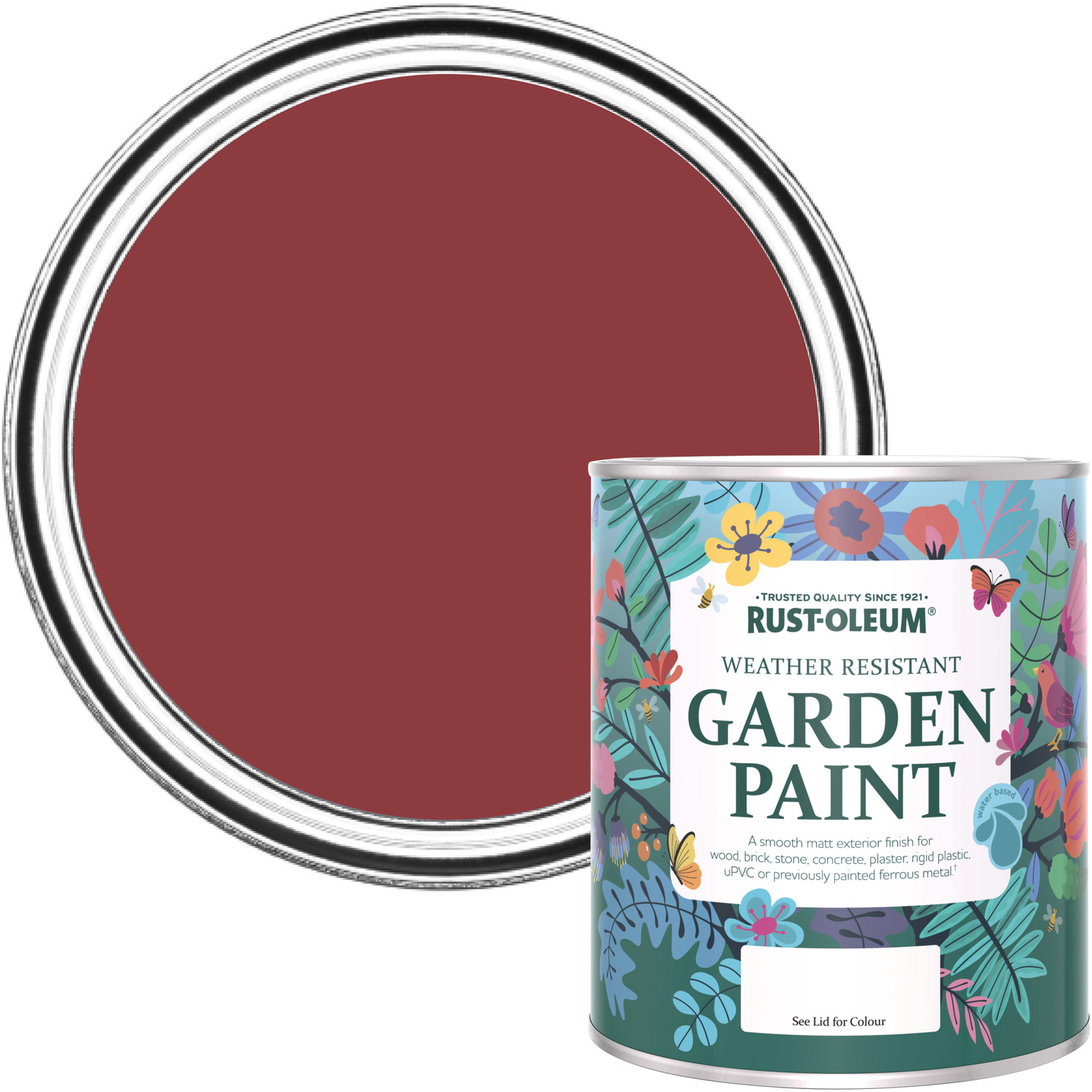 Rust-Oleum Garden Paint in Matt Finish - EMPIRE RED 750ml - Red