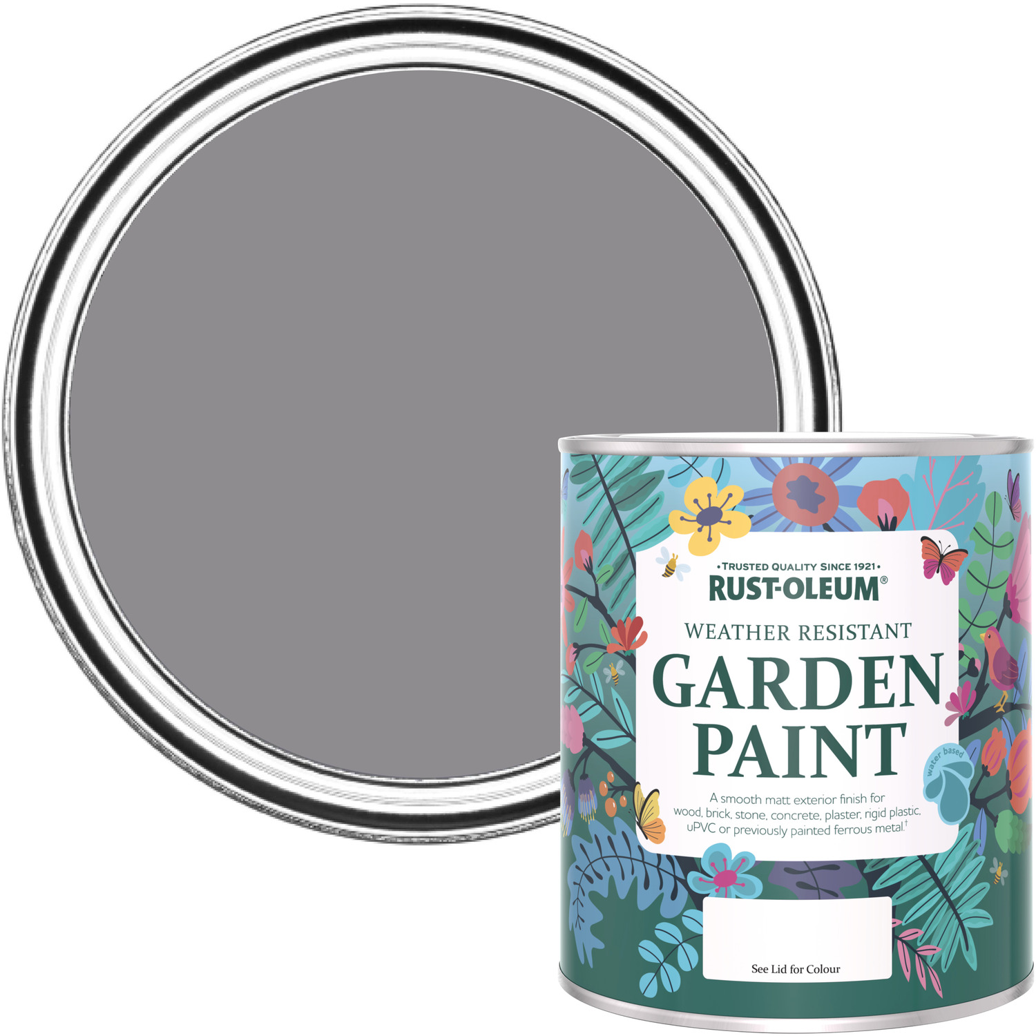 Rust-Oleum Garden Paint in Matt Finish - IRIS 750ml - Purple