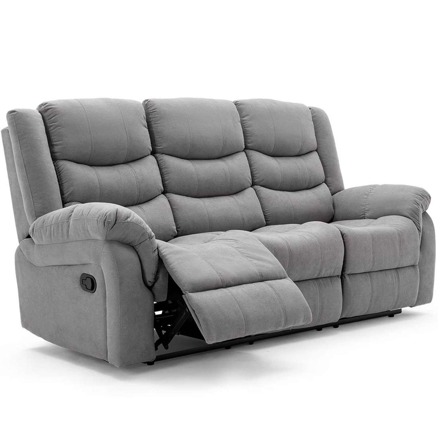 SEATTLE MANUAL FABRIC RECLINER 3 SEATER SOFA