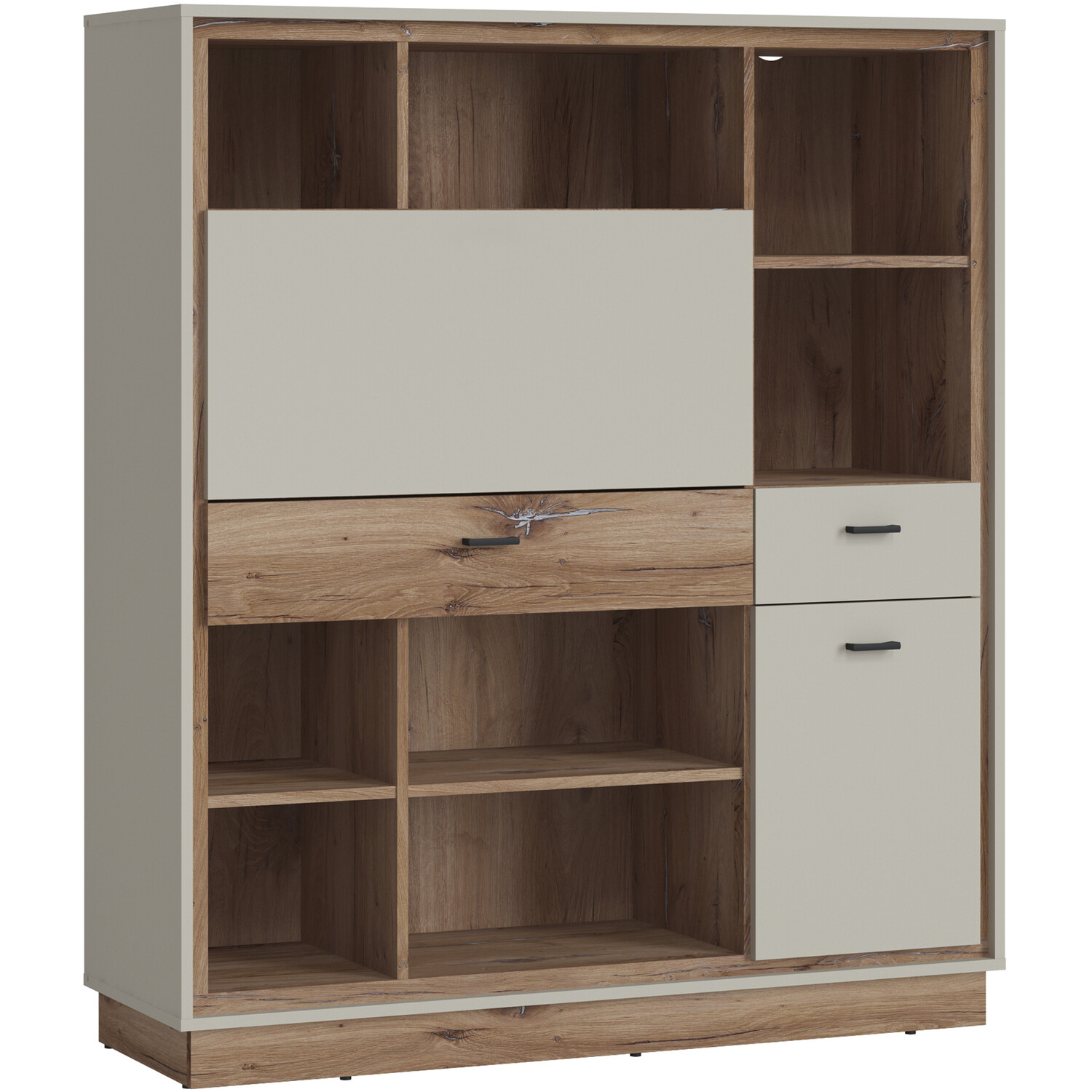 Furniture To Go - Rivero Bookcase - Oak and Grey thumbnail