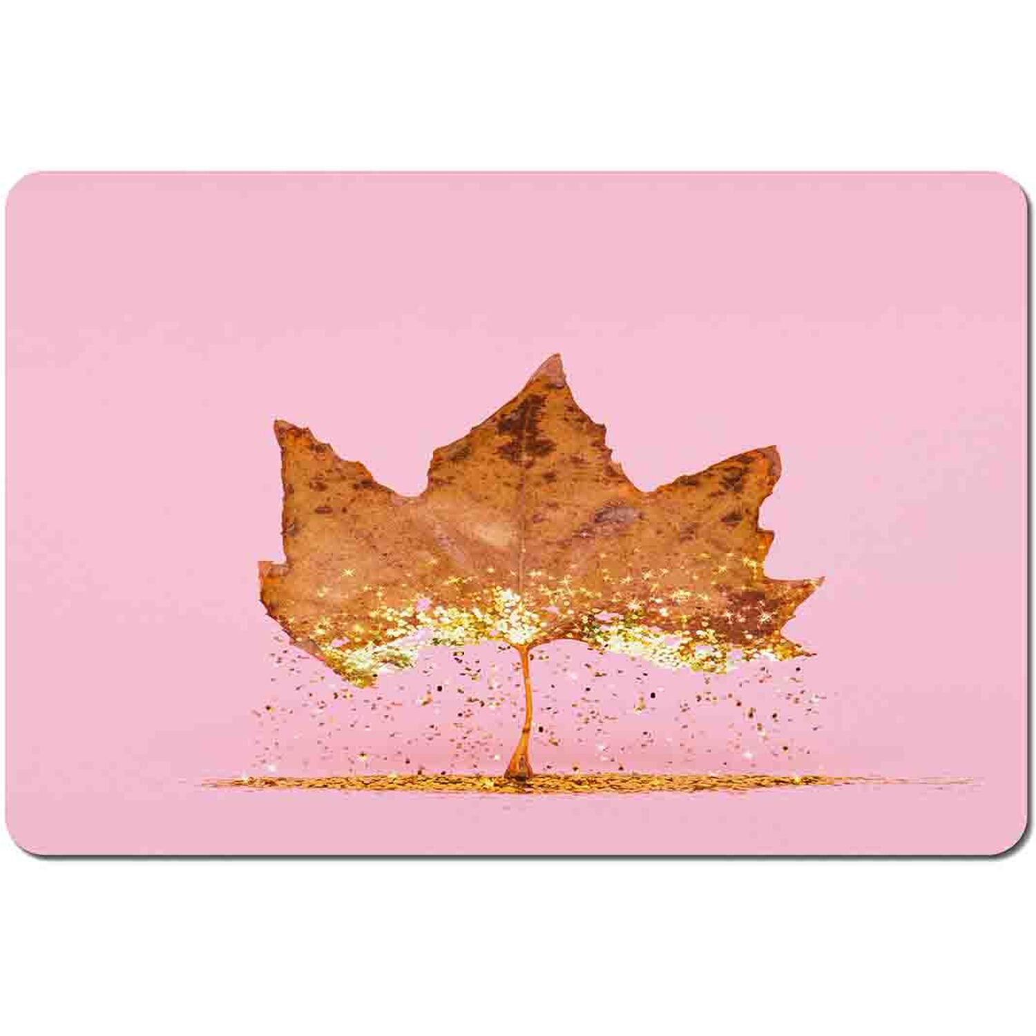 Image of Glitter Leaf Placemat Set - Pink