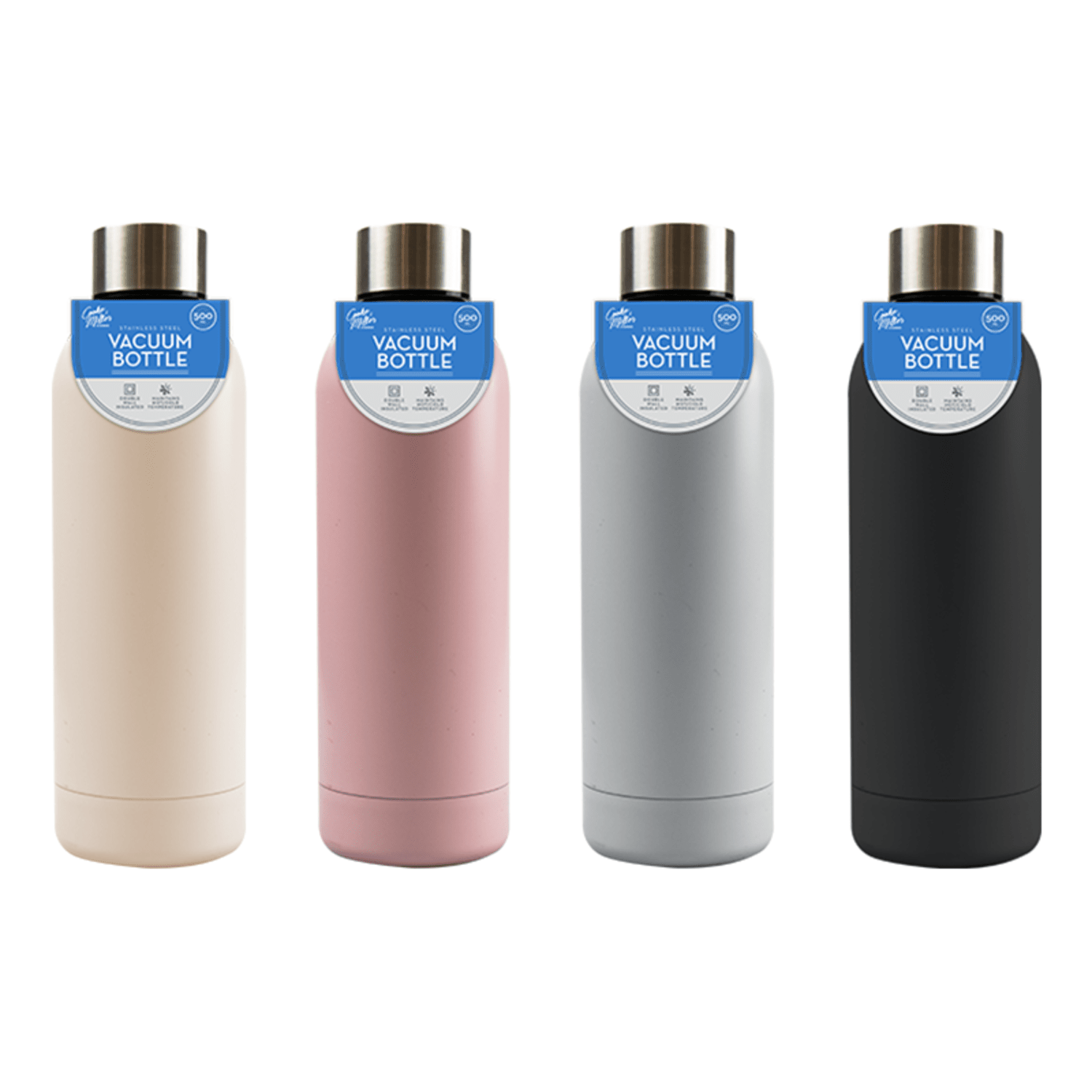 Stainless Steel Double Wall Vacuum Water Bottle 500ml BPA Free