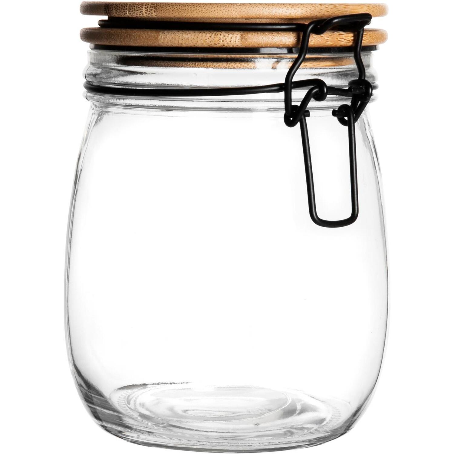 Image of Wooden Clip Lid Storage Jar -&hellip;
