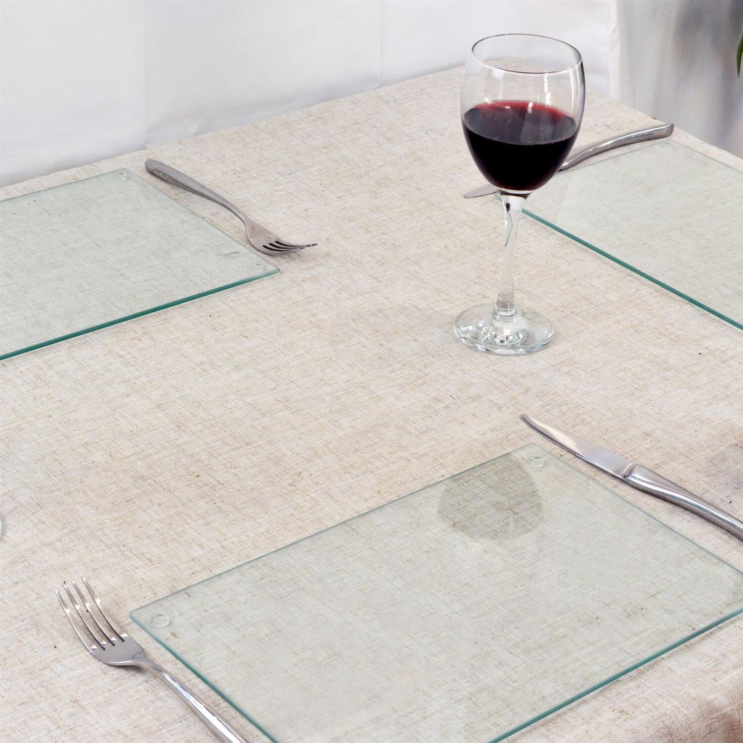 Image of 12pc Glass Placemats with Square Coasters&hellip;