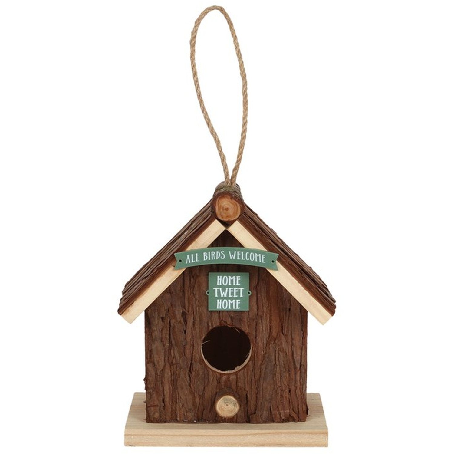 Image of Wood Bark Sweet Bird House -&hellip;