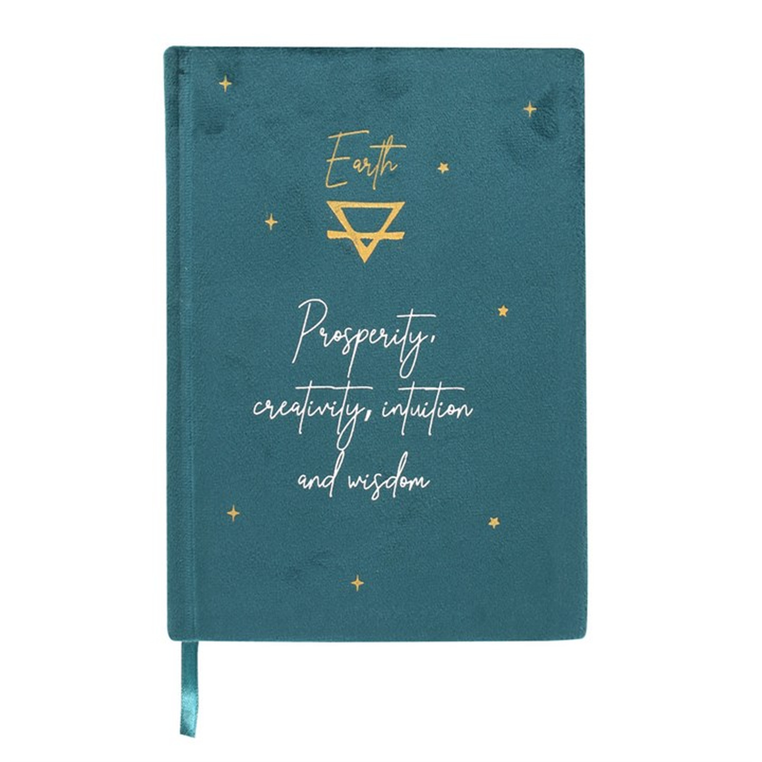 Earth Notebooks Green Velvet Notebook with Earth Element Design