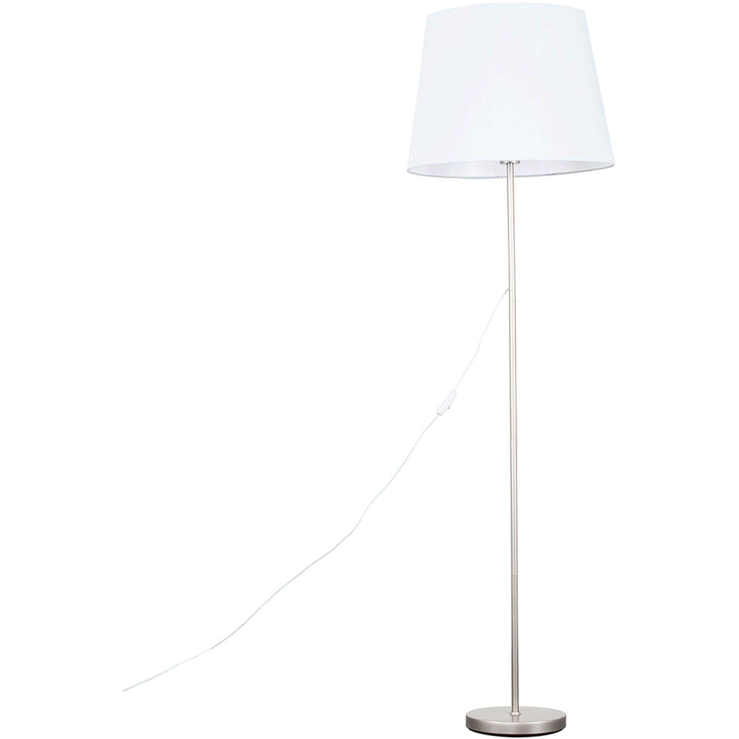 Image of Modern Floor Lamp In Brushed Chrome&hellip;