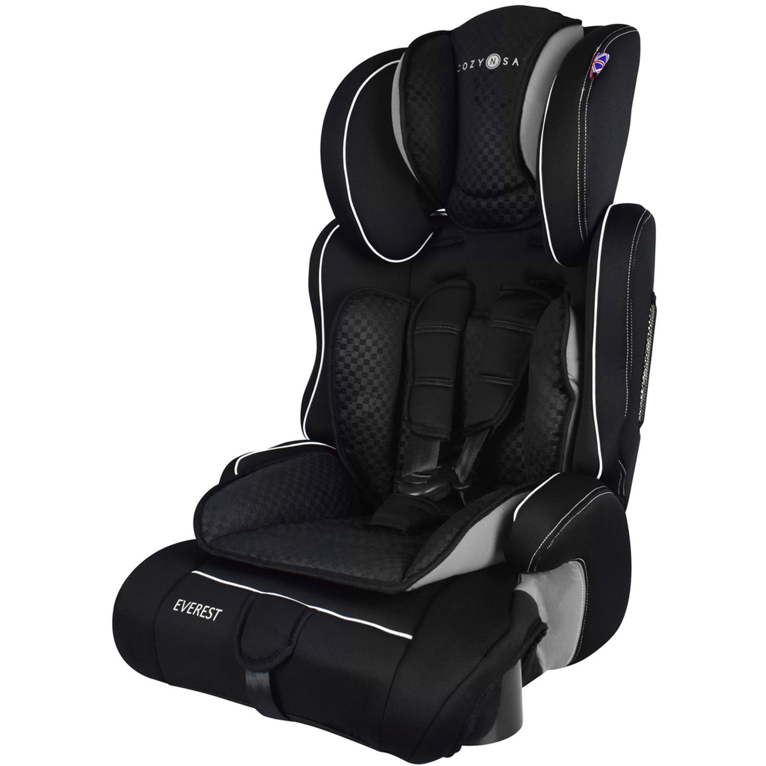 Cozy N Safe Everest Group 1/2/3 Inc Cupholders - Black/Grey, Black