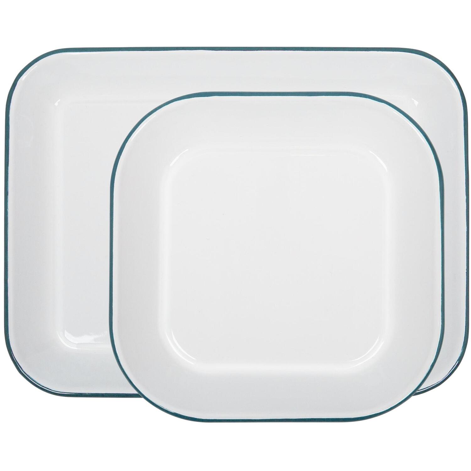 Frame Rectangle Baking Tray 35 x 25.5 x 6.5cm in White