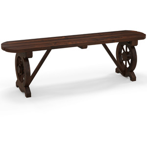 Patio Rustic Wood Bench