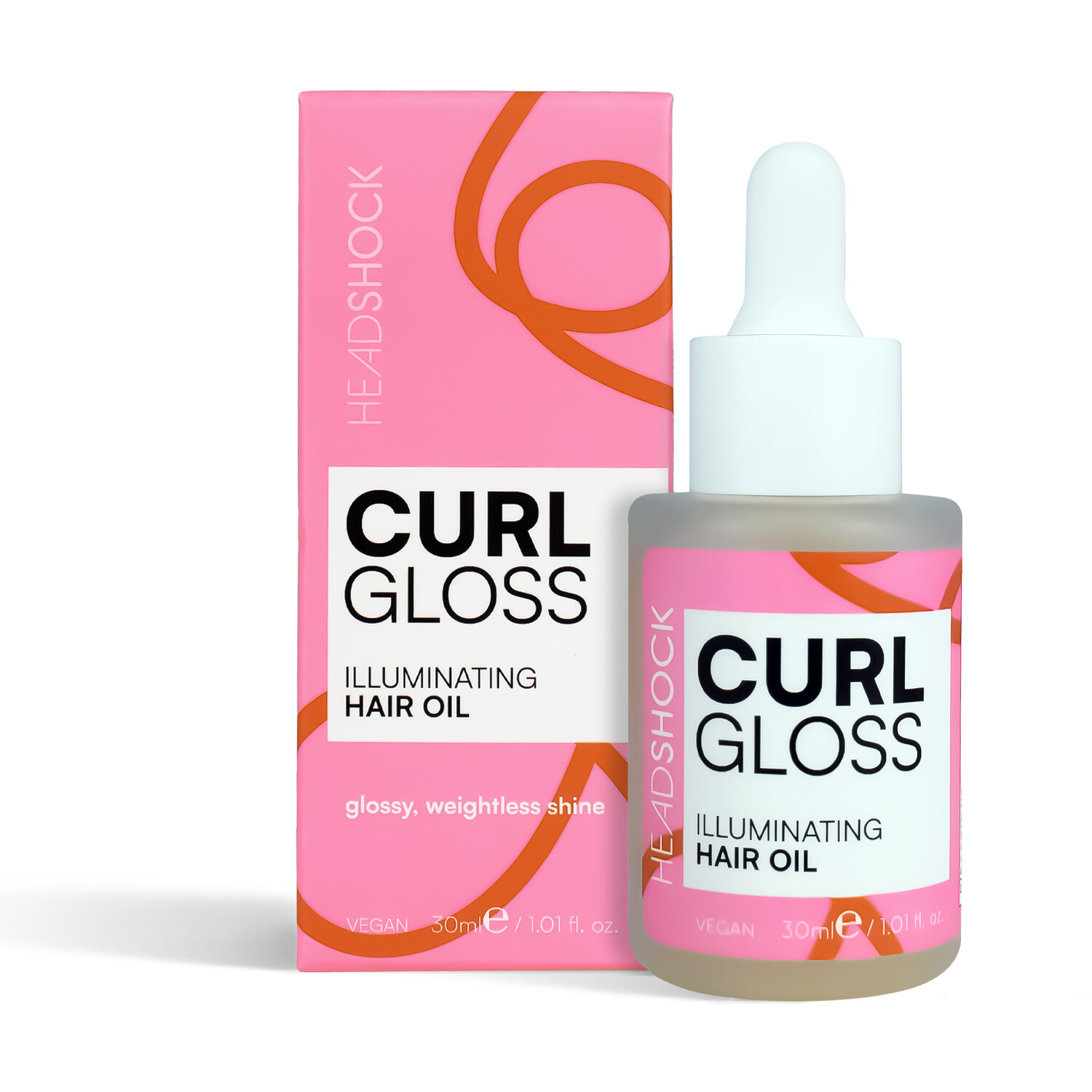 Headshock Curl Gloss Illuminating Hair Oil - Pink