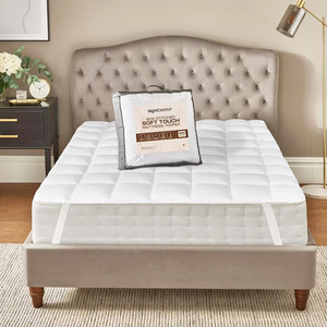 NightComfort 1000GSM Bound Edge Box Stitched Mattress Topper Pad