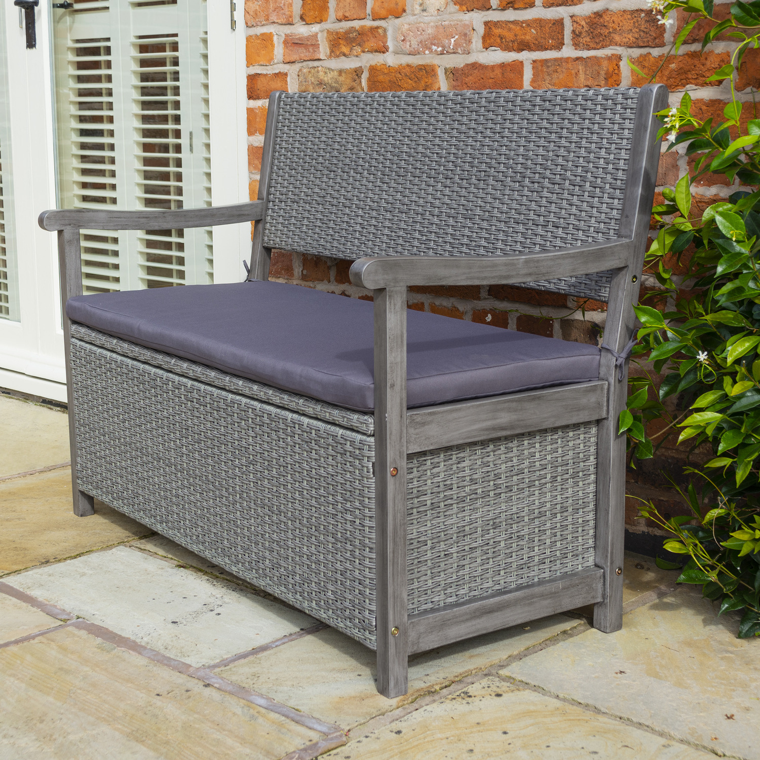 Rowlinson Alderley Rattan Storage Bench