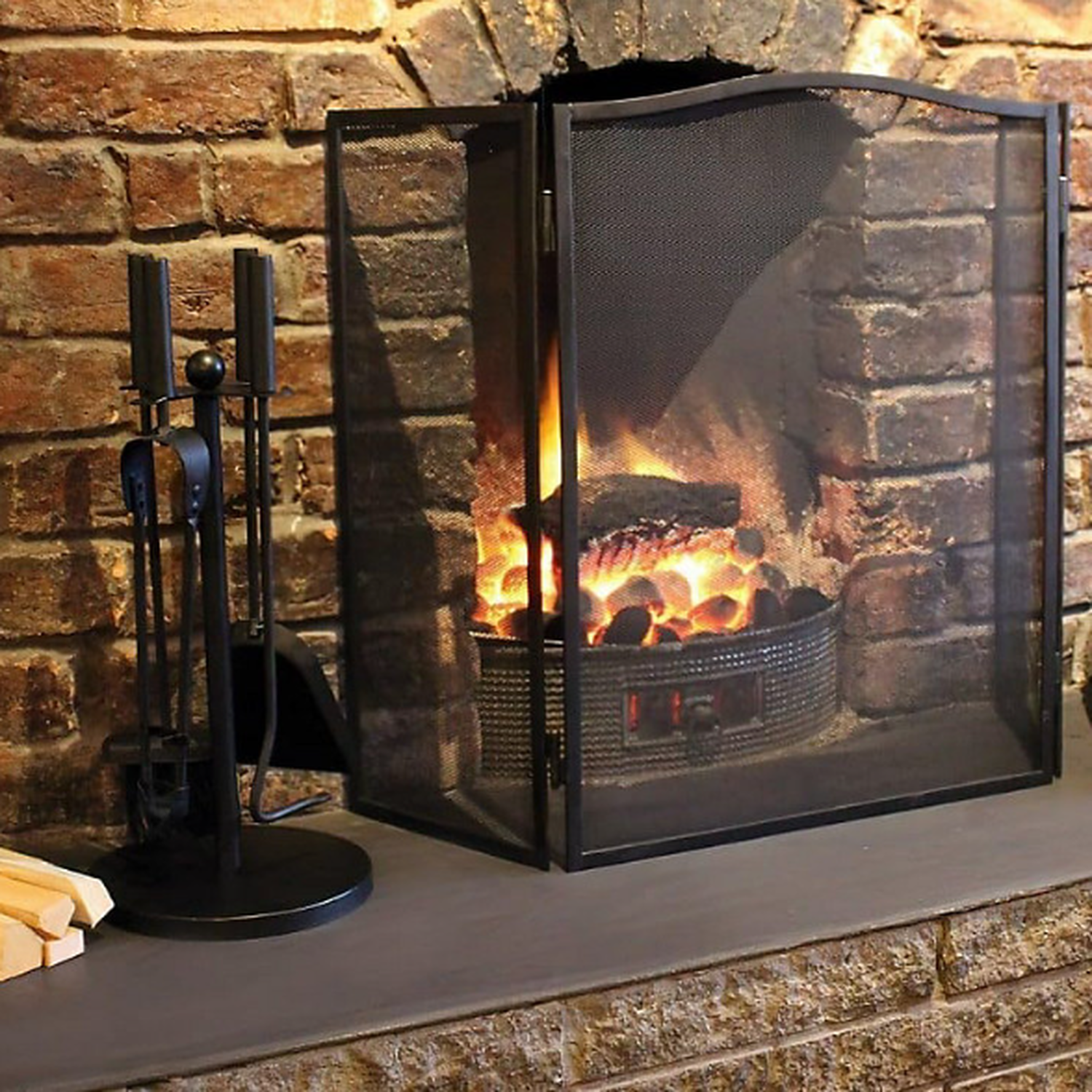 Folding Fire Screen Large