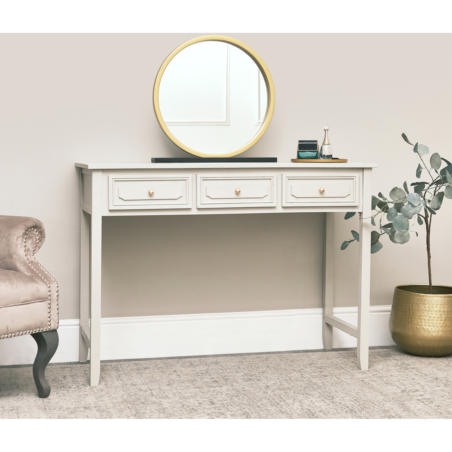 Round Freestanding Table Top Mirror