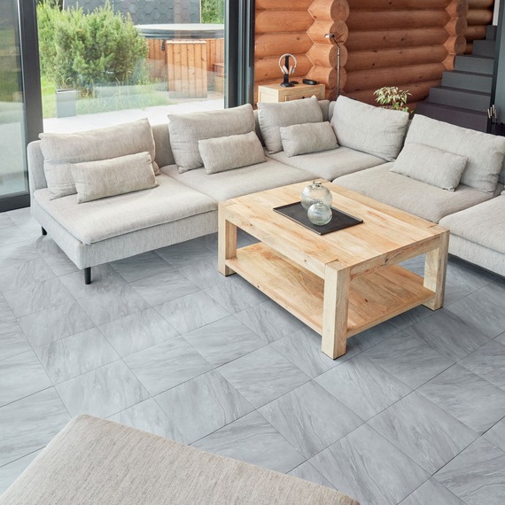 Self-Adhesive Vinyl Floor Tiles In Marble Effect