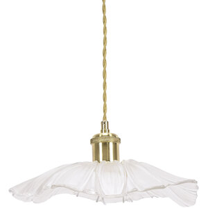 Cassia Clear Glass Flower Gold Pendant Ceiling Light