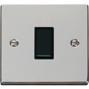 Polished Chrome 10A 1 Gang 2 Way Light Switch