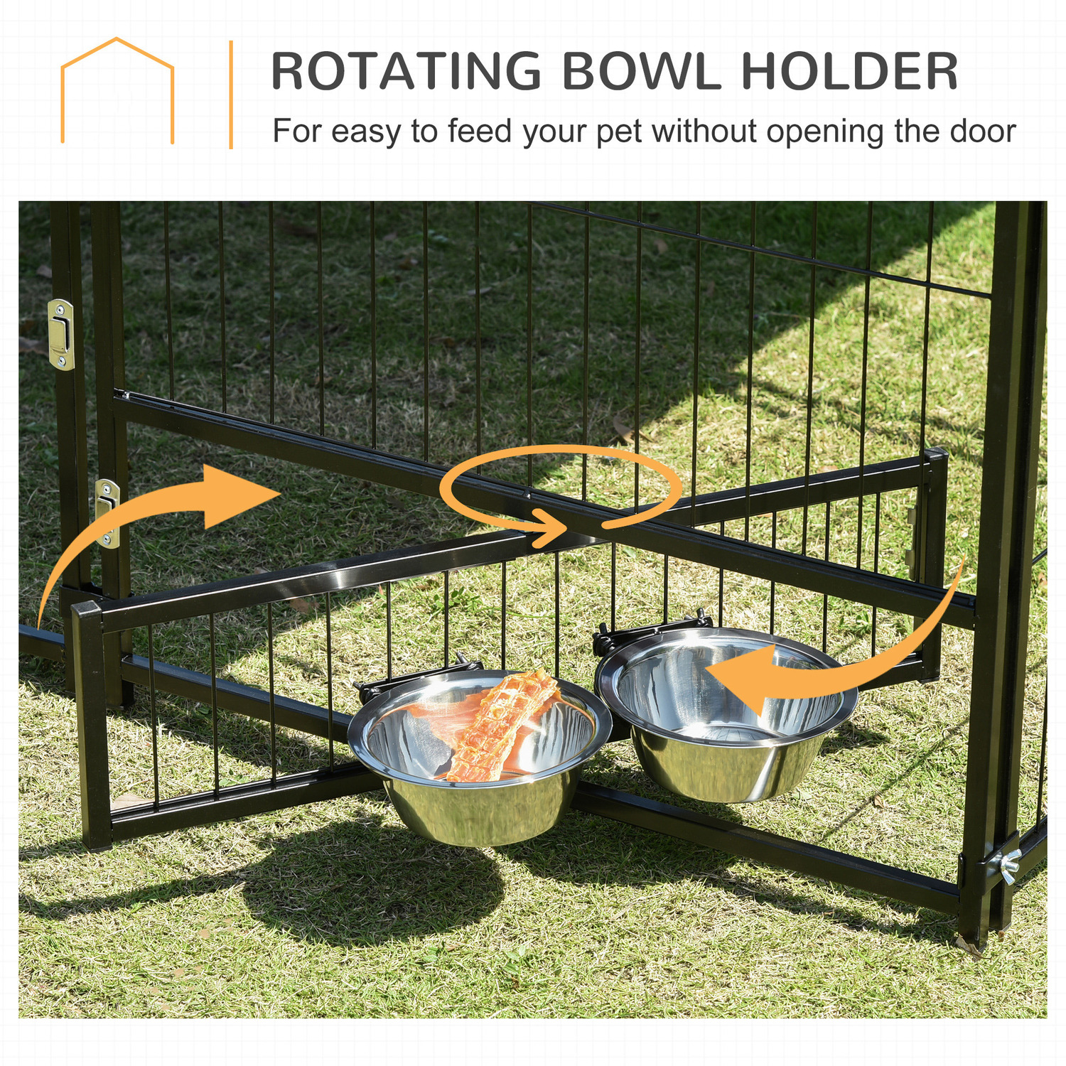 A closer look at Inexpensive Outdoor Dog Crate With Curbed Window Canopy