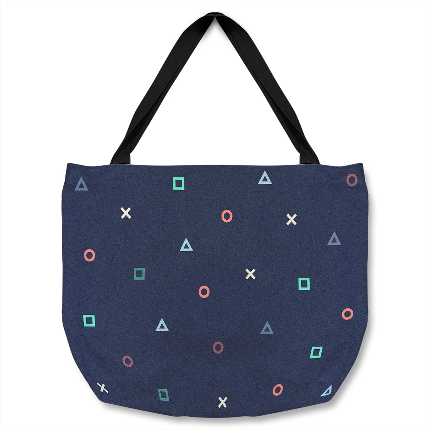 Hamburger Pastel Pattern Print Leather Tote Bag main image 1
