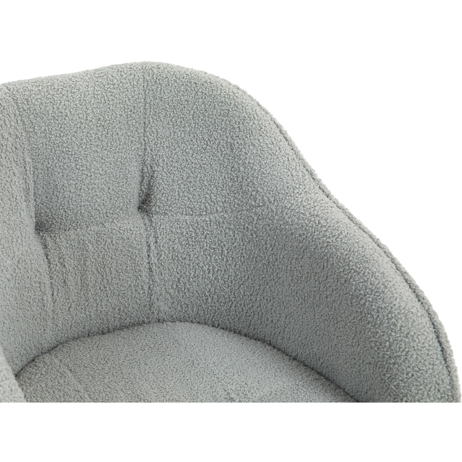 Homcom Computer Desk Chair With Wheels And Arm - Grey Polyester