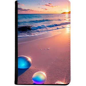 Beach Leather Passport Holder