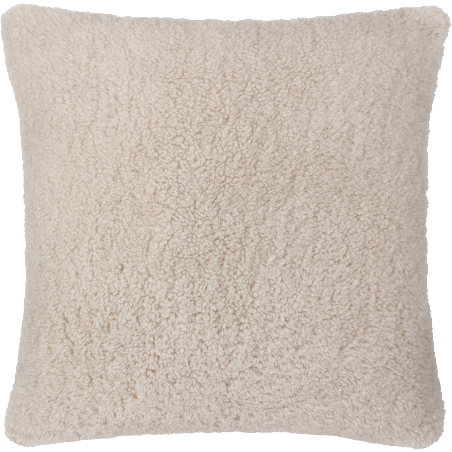 Olann Faux Shearling Cushion - Natural / 80 Polyester 20 Feather / 45cm