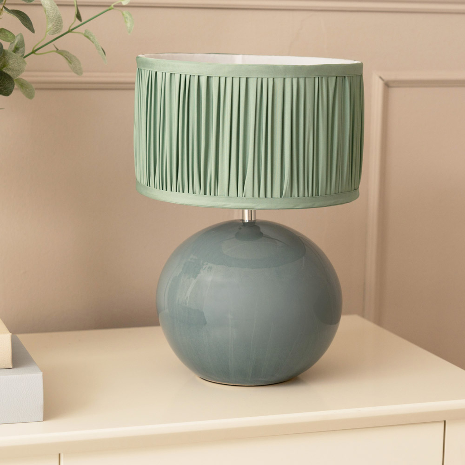Image of Bosco Eucalyptus Ceramic Table Lamp with&hellip;