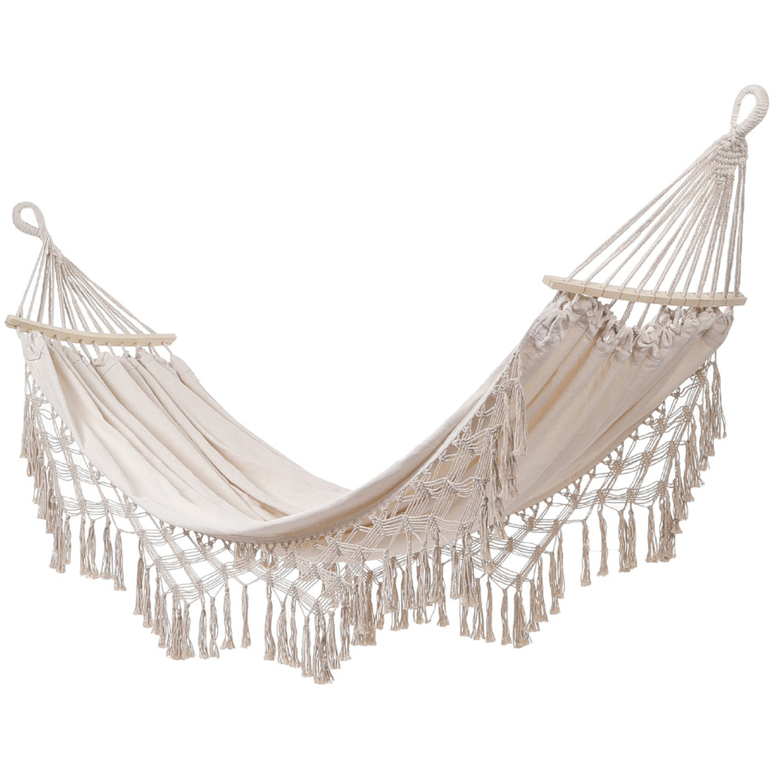 Garden Canvas Hammock with Balance Spread Bar