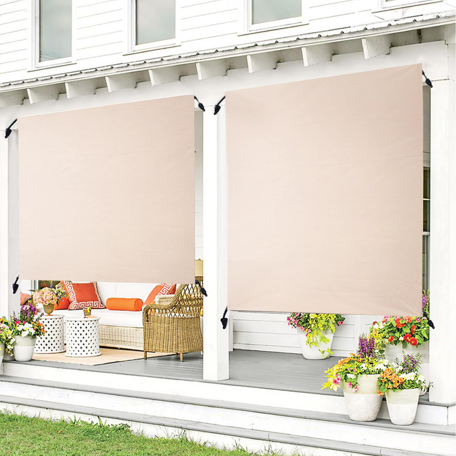 Image of Waterproof Outdoor Side Awning - Beige