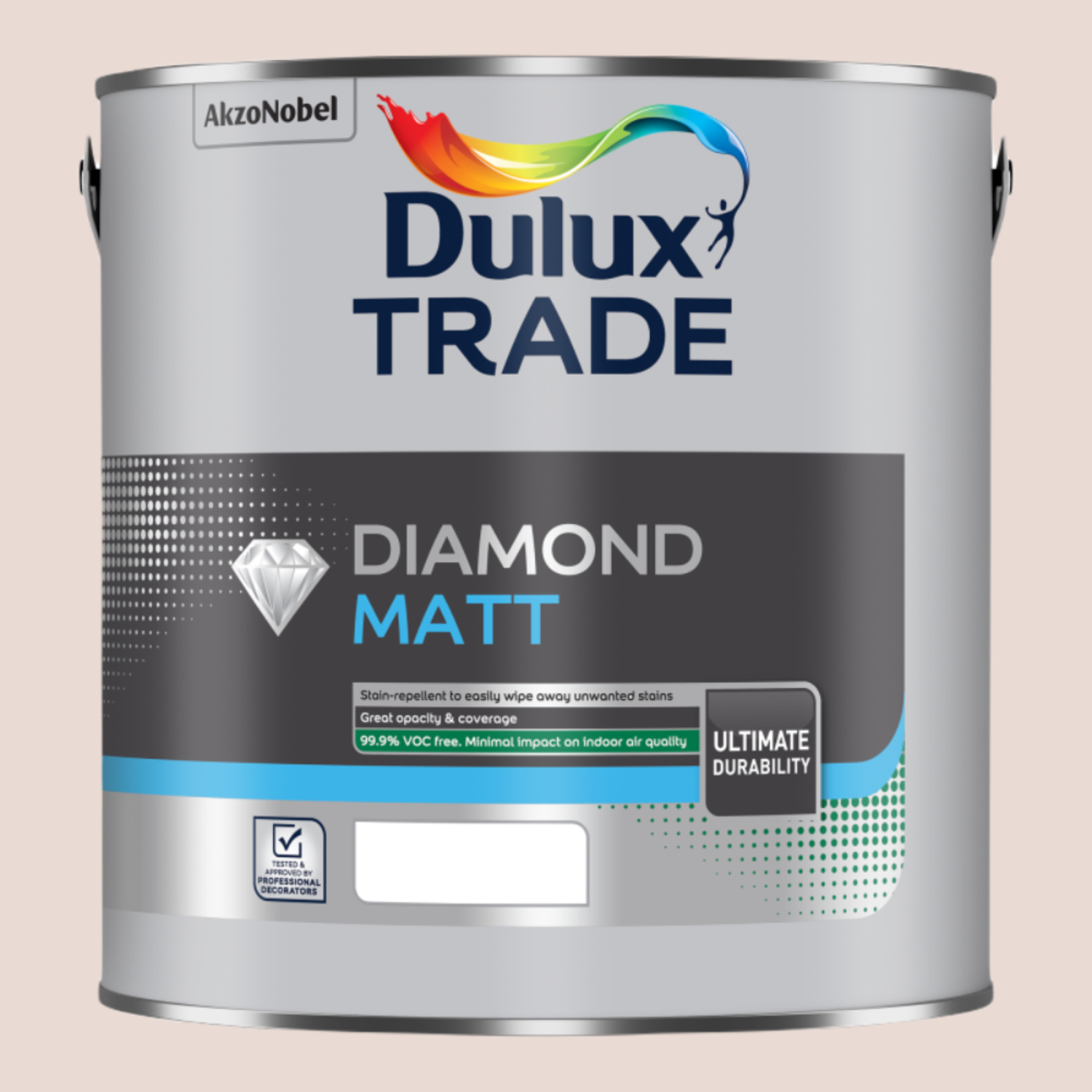 Dulux Trade Diamond Matt Mixed Colour - Blush Pink / 2.5L