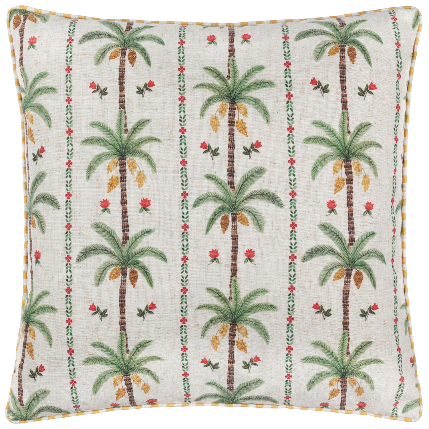 Okara Palm Printed Cushion Cover - Multicolour