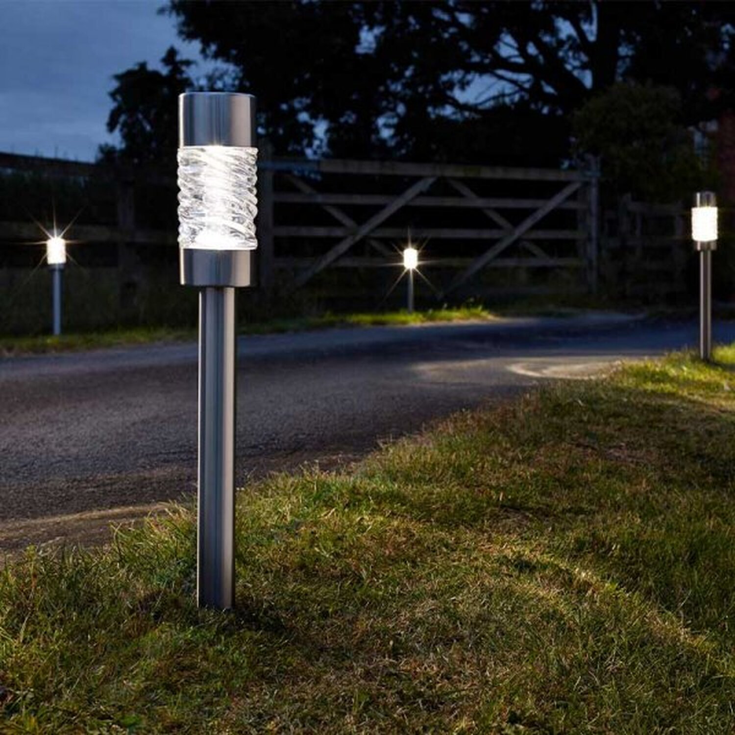 Image of Set of 3 Solar Stake Lights&hellip;